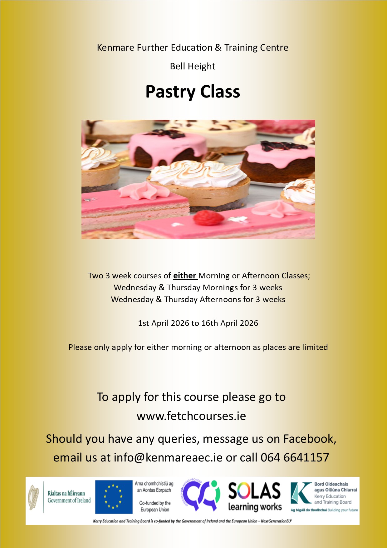 Morning and afternoon Pastries