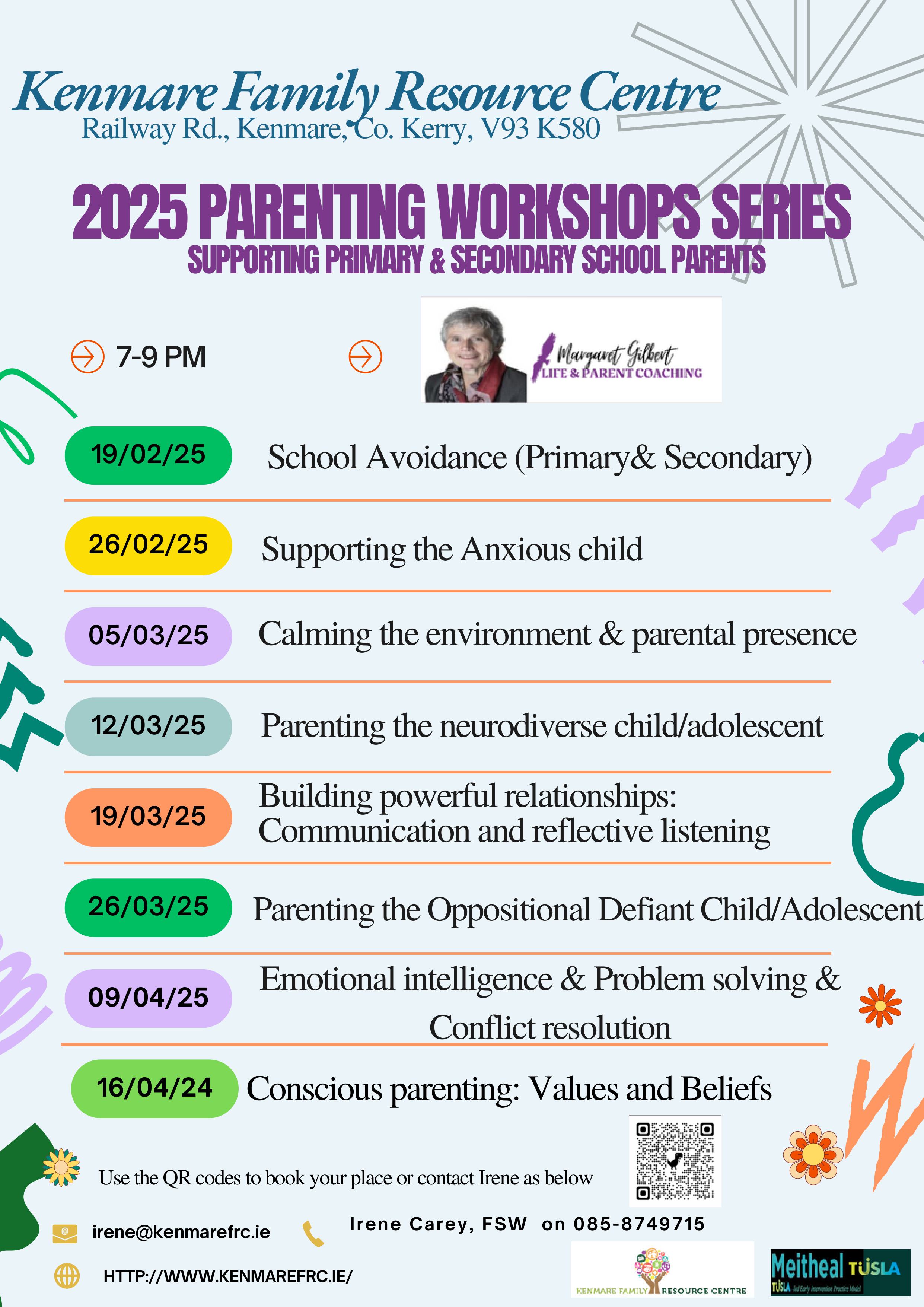 poster parenting workshops 2025